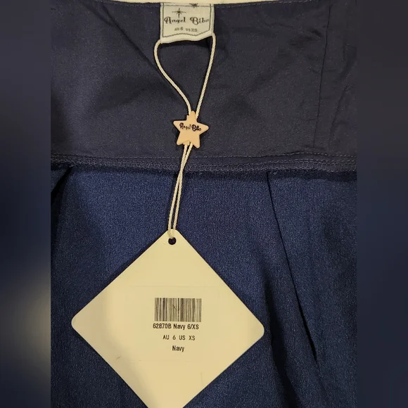 Angel Biba Navy Wrap Mini Dress. NWT, Size XS - Picture 4 of 7